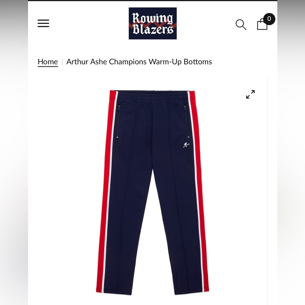 Rowing Blazers Arthur Ashe Champions Warm-Up Bottoms, Medium